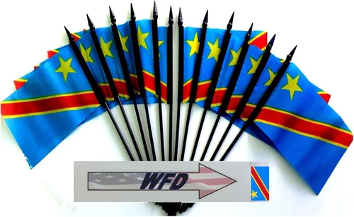 Miniatura 51 de World Flags Direct Banderas en miniatura de poliéster de Afganistán, paquete de 12, decoración de mesa de fiesta, desfiles, 4 x 6 pulgadas, verde