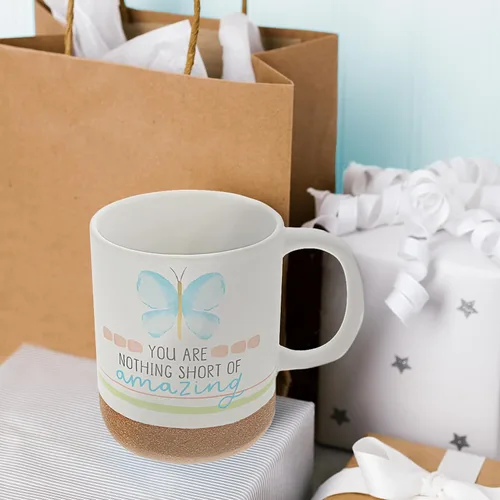 Miniatura 6 de Pavilion Gift Company - You Are Amazing - Taza de cerámica de 16 onzas con fondo esmaltado arenoso, mariposa
