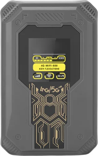 Estink Hotspot WiFi móvil 4G con visualización de tiempo, enrutador portátil con ranura para tarjeta SIM 300Mbps conectividad inalámbrica para