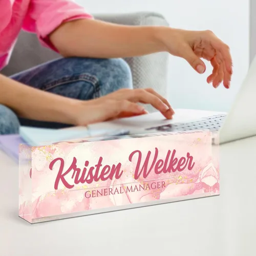 Miniatura 6 de Placa de identificación para escritorio, placa de nombre de escritorio personalizada, decoración de oficina para mujeres y hombres, accesorios