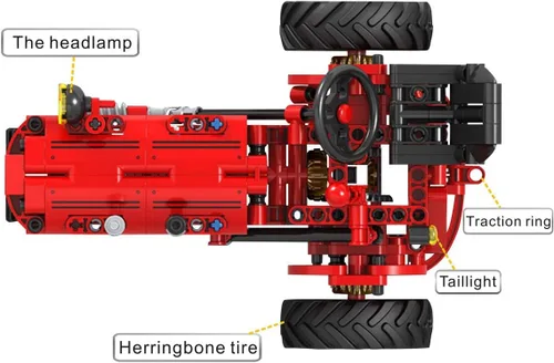 Miniatura 8 de Juego de bloques de construcción clásicos de tractor de granja 1/12, diversión sin fin para niños con una colección de juguetes de tractor