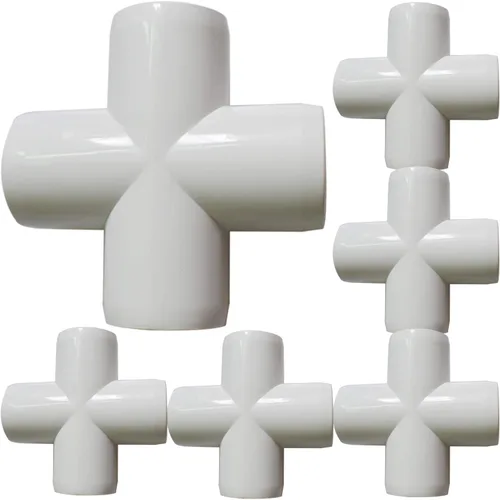Miniatura 13 de Paquete de 8 accesorios de PVC de 1-1/4”, accesorios de codo de 3 vías para muebles de alta resistencia, accesorios de codo lateral de PVC de 3 vías