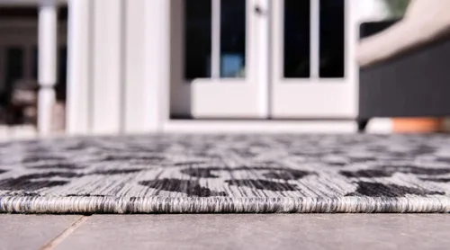 Miniatura 4 de Unique Loom Outdoor Safari Collection Alfombra de área - Leopardo (4 pies 1 pulgada x 6 pies 1 pulgada rectangular, gris claro/gris)