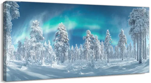 Miniatura 25 de TIMUBA Arte de pared de pesebre navideño, impresiones en lienzo de belén, imagen de póster cristiano de Jesús de noche estrellada, pintura
