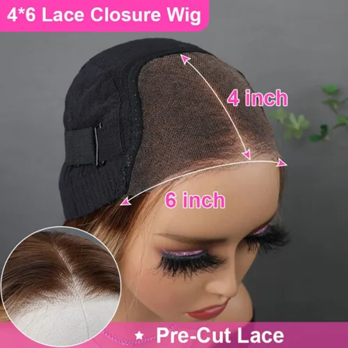 Miniatura 4 de ISEE Wear and Go Peluca sin Pegamento HD Pelucas de Encaje Frontal Pelucas de Cabello Humano Ondulado para Mujeres Negras 4/27 Rubio Miel Ombre