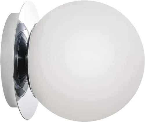 Miniatura 14 de Aplique de pared moderno de globo de vidrio: Luz de apliques esféricos dorados - Accesorio de luces de bola individual de latón pequeño para tocador