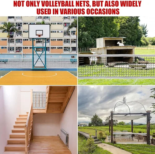 Miniatura 6 de Red de voleibol profesional para exteriores, redes de voleibol de hierba para patio trasero, playa portátil para niños, red de bádminton