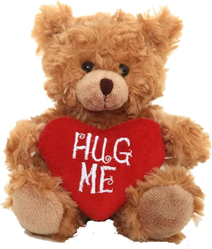 Miniatura 13 de Plushland Oso de Peluche Mocha Corazón - Sé Mío - Oso de Peluche para Niños y Adultos - Almohada de Corazón Bordado - Marrón - 6 pulgadas