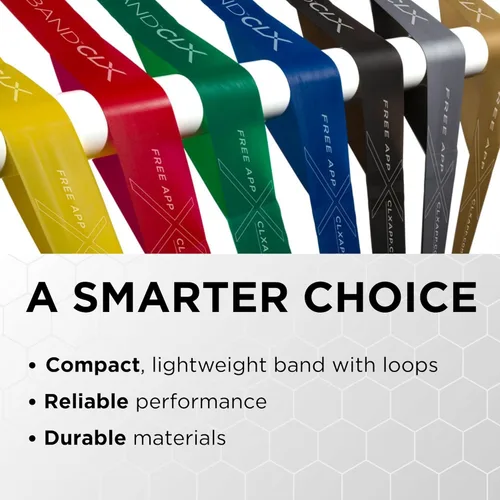 Miniatura 7 de THERABAND CLX Resistance Band with Loops, Fitness Band for Home Exercise and Full Body Workouts, Portable Gym Equipment Plata - Super Heavy