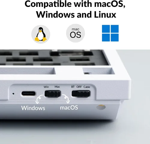 Miniatura 4 de Keychron Q5 Pro Teclado mecánico inalámbrico QMK/VIA Barebone, diseño del 96% con perilla programable, diseño de doble junta, retroiluminación RGB