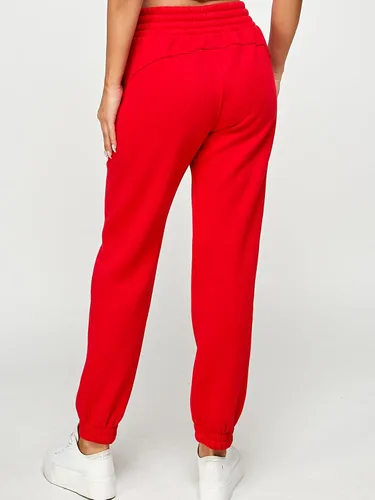 Miniatura 43 de IUUI Pantalones deportivos de cintura alta para mujer, con bolsillos, de algodón, holgados, atléticos