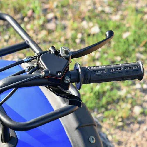 Miniatura 4 de RUTU Kit de acelerador de pulgar y cable de freno ATV - Gobernador de velocidad completo de metal con palanca de freno - Limitador de velocidad