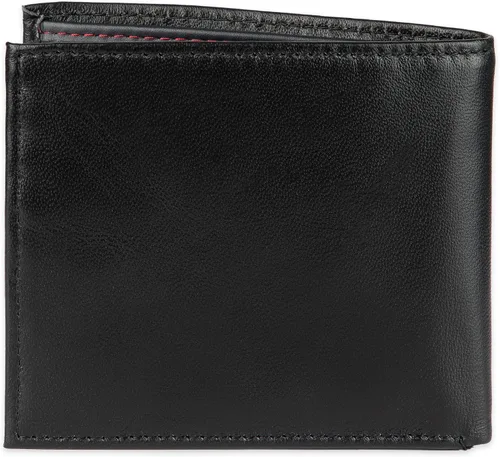 Miniatura 17 de Tommy Hilfiger Cartera de piel auténtica para hombre con ventana de identificación y múltiples ranuras para tarjetas