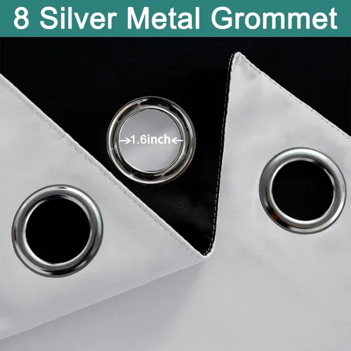 Miniatura 5 de Yakamok Cortinas 100% Opacas de 84 Pulgadas de Largo, 2 Capas Gruesas que Bloquean el Calor y Toda la Luz, Cortinas con Aislamiento Térmico Suaves