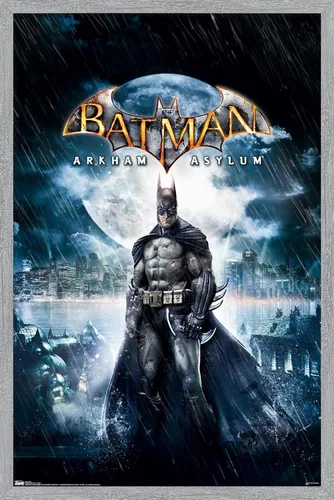 Miniatura 15 de Trends International DC Comics VIdeo Game - Arkham Asylum - Póster de pared de arte clave, 14.725 x 22.375 pulgadas, versión enmarcada de madera