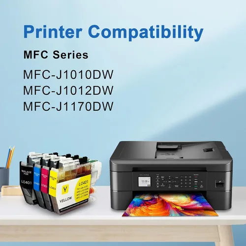 Miniatura 2 de LEDES LC401XL - Cartuchos de tinta para impresora Brother, 550 páginas de alto rendimiento, compatibles con impresoras LC401/LC401XL para impresoras