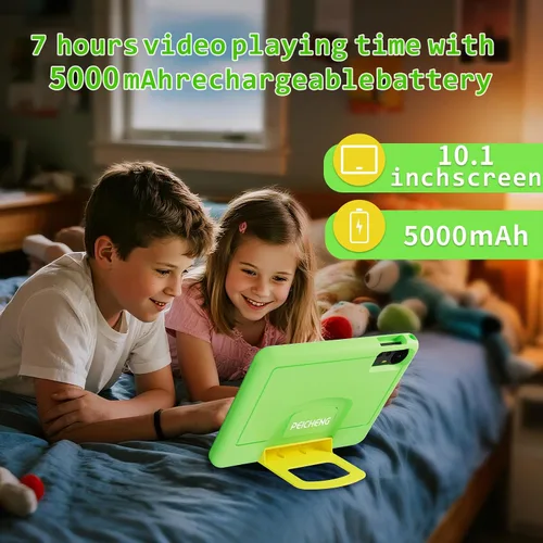 Miniatura 6 de PEICHENG Tableta para Niños con Estuche Protector EVA, Tableta para Niños Android 15.0 PC 10.1 Pulgadas RAM 20GB (4+16Expand) + ROM 128GB IPS 800 *