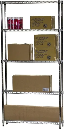 Miniatura 4 de Shelving Inc. Estantería de alambre cromado de 8 pulgadas de profundidad x 36 pulgadas de ancho x 54 pulgadas de alto con estantes de 5 niveles