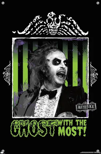 Miniatura 4 de Trends International Beetlejuice - Póster de fantasma con la mayoría de la pared, 14.72 x 22.37 pulgadas, paquete de póster premium y alfiler