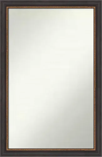 Miniatura 138 de Amanti Art Espejo de baño negro para sobre el fregadero, 23 x 23 pulgadas, espejo cuadrado negro Ashton, marco de madera tradicional mediano, se