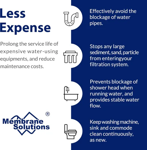 Miniatura 5 de Membrane Solutions 5 micras 10" x 2.5" cartucho de repuesto de filtro de agua de sedimento para cualquier filtro de agua 10 x 2.5 pulgadas Sistema