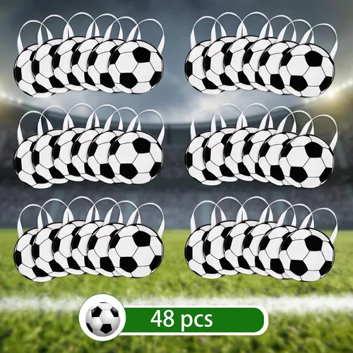 Miniatura 4 de Aoriher 48 bolsas de regalo de fútbol de 9.84 x 9.84 pulgadas, bolsas de regalo de fútbol reutilizables no tejidas para deportes, cumpleaños, 2026