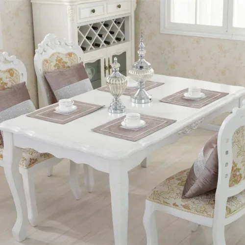 Miniatura 3 de Paquete de 4, manteles individuales elegantes de 12 x 16 pulgadas, manteles individuales clásicos y elegantes con lentejuelas y diamantes