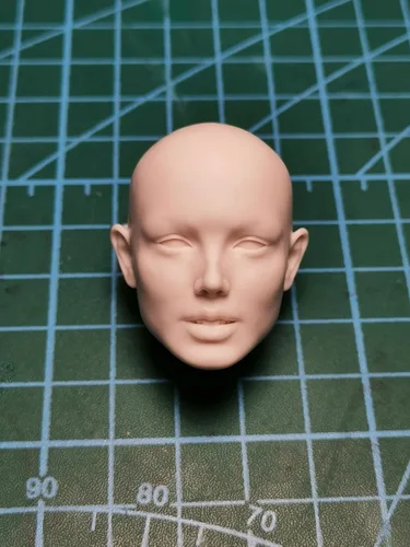 Miniatura 18 de Esculpa de cabeza femenina a escala 1/6, Beauty Girl sin pintar, tallada en la cabeza para cuerpo de figura de acción PH TBL JO de 12 pulgadas (C)