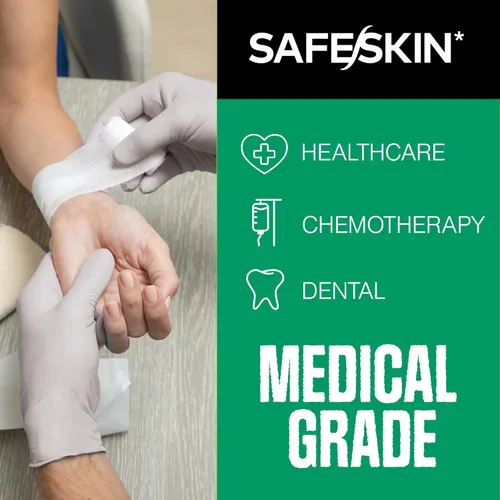 Miniatura 3 de SAFESKIN Nitrile Exam Gloves Disposable - 3.5 Mil, Gray, Powder Free Gloves for Medical, Dental, Cleaning, Cooking