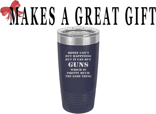 Miniatura 4 de Rogue River Tactical Taza divertida de caza de 20 onzas, taza de viaje con pistola de felicidad, con tapa de acero inoxidable, regalo para papá