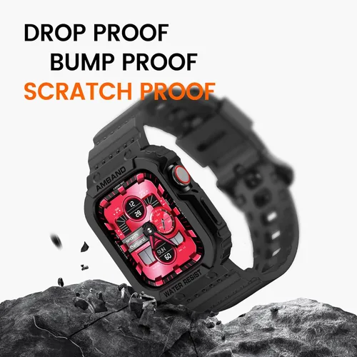 Miniatura 8 de amBand E1 Sport Case Band for Apple Watch Ultra 3/2/1 & SE 3/2/1 & Series 11 10 9 8 7 6 5 4 3 49mm 46mm 45mm 44mm 42mm 41mm 40mm 38mm, Shockproof &