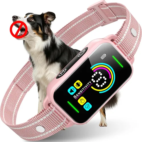 Miniatura 9 de DINJOO Collar Antiladridos Inteligente - Collar de Adiestramiento Antiladridos Recargable con 8 Niveles de Sensibilidad Ajustables, Pitido y Choque