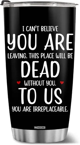 WHIDOBE Regalos para compañeros de trabajo para mujeres, hombres, You Are Dead To Us Tumbler Goodbye Coworker New Job Going Away Regalo para