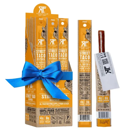 Miniatura 9 de Paquete de variedad de palitos de res Righteous Felon Snack saludable para adultos Sin gluten y ceto Bajo en azúcar y alto en proteínas