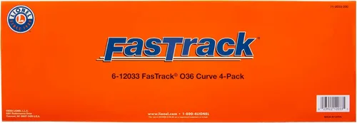 Miniatura 5 de Lionel FasTrack Electric O Gauge, pista curva O36, paquete de 4