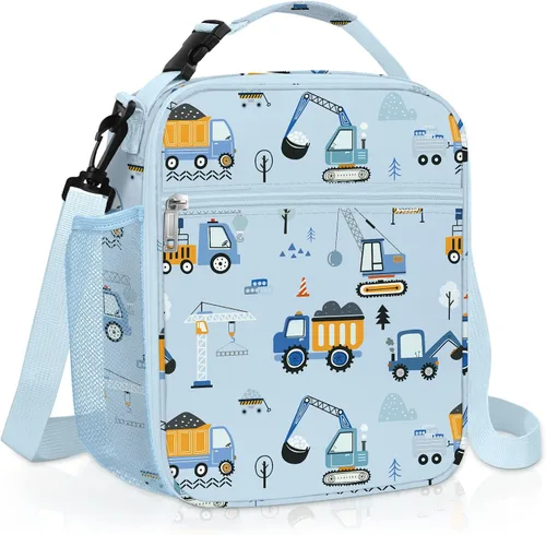 Miniatura 15 de Bolsa de almuerzo térmica aislada para niños Clastyle Sport Ball, grande, azul, con enfriador térmico, para niños, para picnic, escuela, canasta