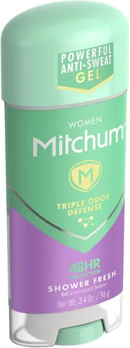 Miniatura 12 de Mitchum Gel antitranspirante y desodorante para mujer con triple protección contra olores, polvo fresco, protección 48 horas, 2.25 onzas