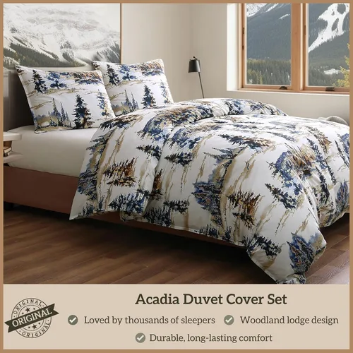 Miniatura 2 de Paseo Road - Juego de funda de edredón de 3 piezas para cabaña Acadia, con fundas de almohada, tamaño queen, ropa de cama forestal, juego de funda