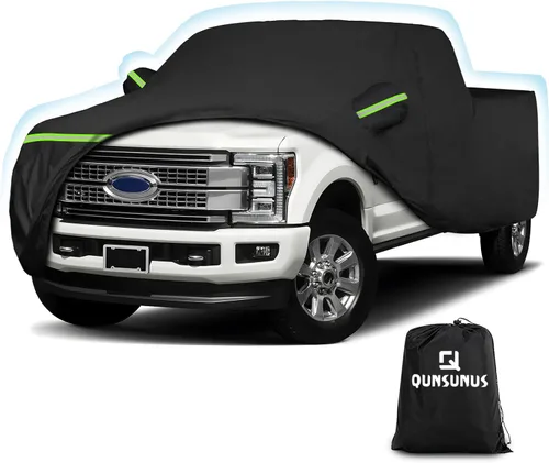 Miniatura 8 de QUNSUNUS Funda impermeable para camioneta Ford F-150 Super Crew Cab de 6.5 pies de cama corta, cubierta exterior para camioneta con cremallera