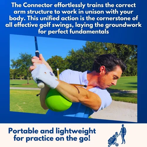 Miniatura 3 de The Connector Golf Training Aid - Entrenador de swing simple y eficaz para perfeccionar la mecánica, aumentar la precisión y mejorar tu juego El