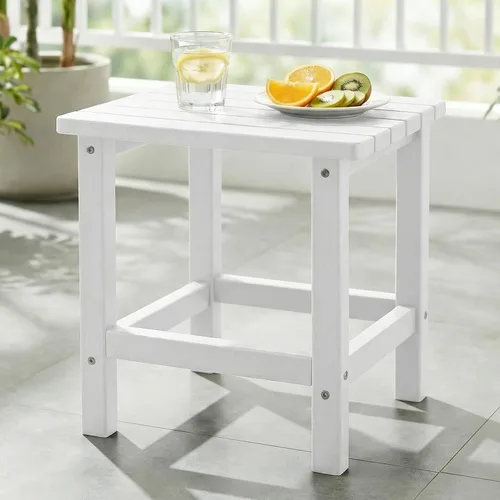 Miniatura 21 de PASAMIC Mesa auxiliar plegable para exteriores, mesa auxiliar de polietileno de alta densidad para exteriores, mesa de patio para todo tipo de clima