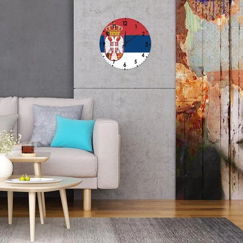 Miniatura 833 de Cheyan Reloj de pared con bandera de Canadá de 12 pulgadas, silencioso, sin tictac, de PVC, funciona con pilas, reloj redondo decorativo, regalo