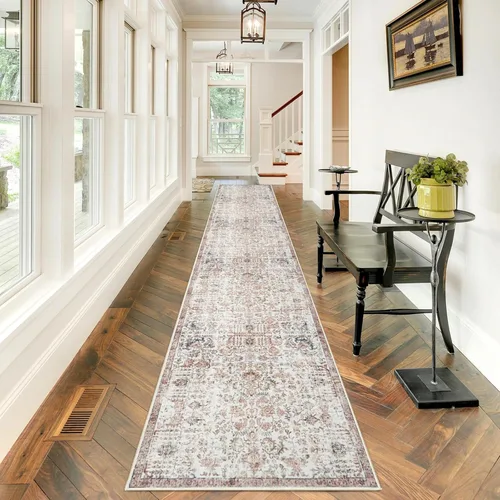 Miniatura 78 de RUUGME Alfombra Pasillera Lavable 2'6x12 - Alfombra de Pasillo con Respaldo Antideslizante Alfombras Resistentes a Manchas para Sala de Estar