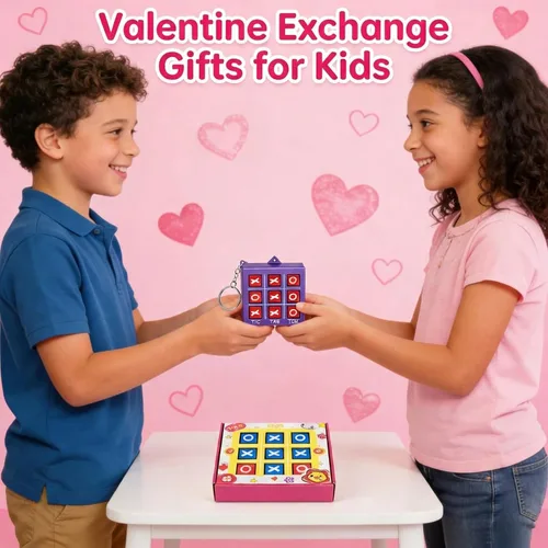 Miniatura 2 de Honoson Juego de 64 piezas de Tic Tac Toe para fiesta de cumpleaños, bolsa de regalo, relleno de calcetines para niños de 8 a 12 años