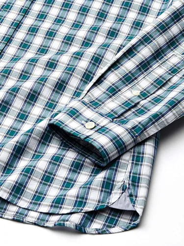 Miniatura 7 de Lacoste Camisa de manga larga con botones de popelín y tejido de guingán elástico para hombre