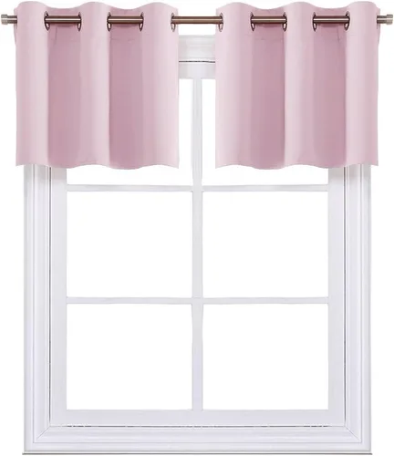 Miniatura 172 de NICETOWN Cortinas opacas de cocina para ventana sobre el fregadero, aislamiento térmico, decoración del hogar, pequeños niveles opacos con ojales