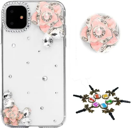 Miniatura 53 de Sparkle - Funda para teléfono compatible con Samsung Galaxy Z Flip 2 5G - Elegante - Funda 3D hecha a mano con diseño de diamantes de imitación