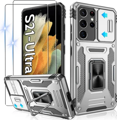 Miniatura 85 de Gritup para Samsung Galaxy S22 Funda con protectores de pantalla HD de 2 paquetes y cubierta deslizante para la cámara, protección contra caídas