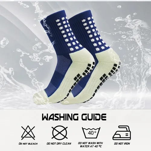 Miniatura 6 de Yufree Calcetines de fútbol para hombre, antideslizantes, almohadillas de agarre antideslizantes para fútbol, baloncesto, deportes, 4 pares