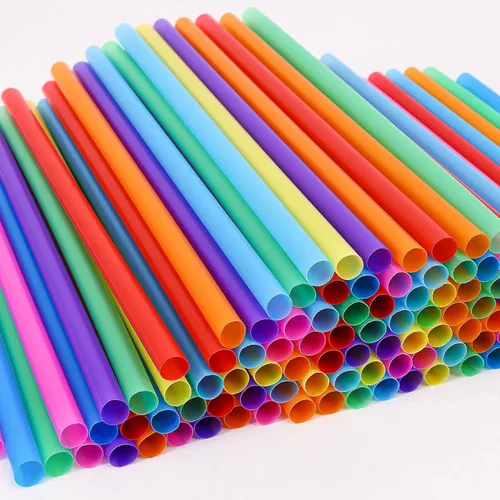 Miniatura 11 de Tomnk 300 pajitas desechables, pajitas de plástico de 8.25 pulgadas, pajitas de plástico para vasos y café helado